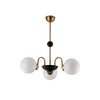 mid century glass globe chandelier black gold for dining room