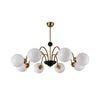 mid century glass globe chandelier black gold for dining room