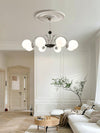 mid century glass globe chandelier black gold for dining room