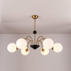 mid century glass globe chandelier black gold for dining room