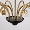 mid century glass globe chandelier black gold for dining room