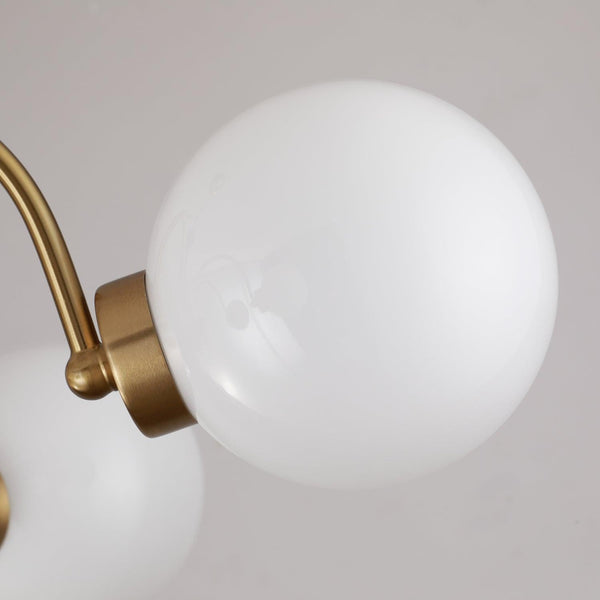 mid century glass globe chandelier black gold for dining room