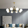 mid century glass globe chandelier black gold for dining room