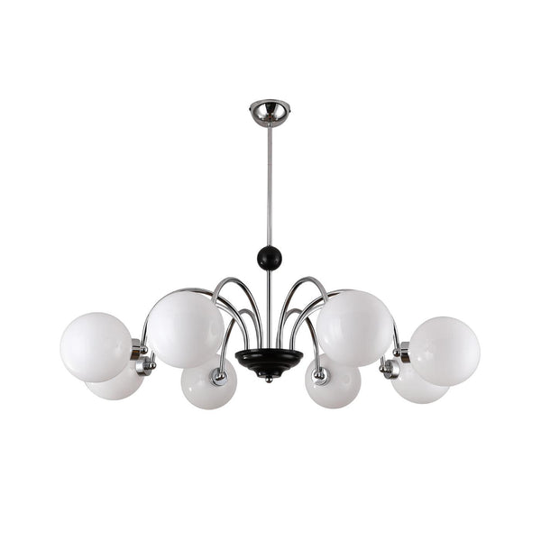 mid century glass globe chandelier black gold for dining room