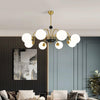 mid century glass globe chandelier black gold for dining room