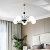 mid century glass globe chandelier black gold for dining room