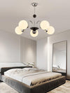 mid century glass globe chandelier black gold for dining room