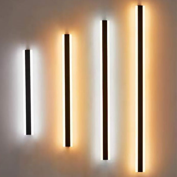 Linear Led Long Outdoor Wall Light Minimalist Exterior Wall Mount Lights Waterproof For Porch