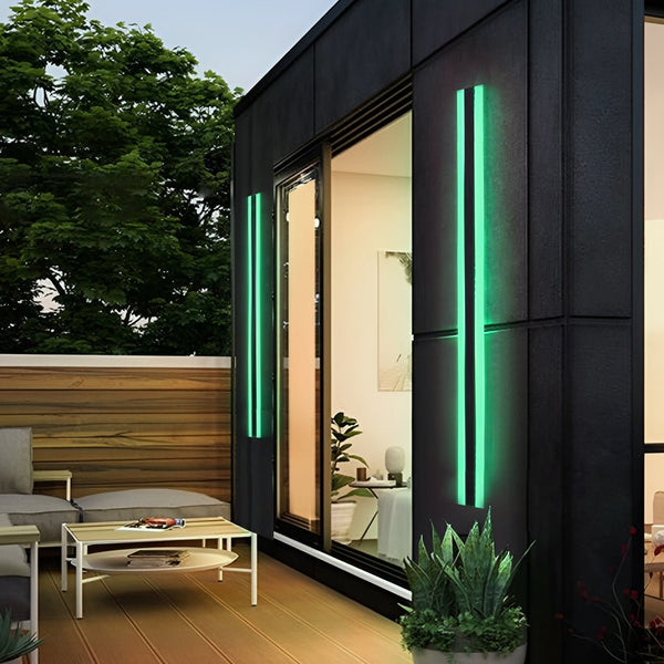Linear Led Long Outdoor Wall Light Minimalist Exterior Wall Mount Lights Waterproof For Porch