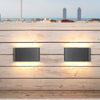 2 Light Black Modern Low Profile Exterior Porch Led Slim Outdoor Up Down Wall Light