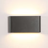 2 Light Black Modern Low Profile Exterior Porch Led Slim Outdoor Up Down Wall Light