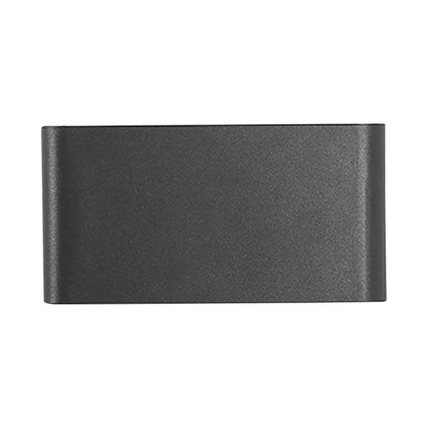 2 Light Black Modern Low Profile Exterior Porch Led Slim Outdoor Up Down Wall Light