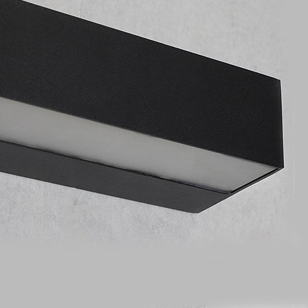 Matte Black Wall Mounted Rectangle Porch Led Lights Outdoor Wall Light