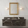 modern amber glass ring led wall sconce