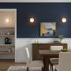 modern amber glass ring led wall sconce