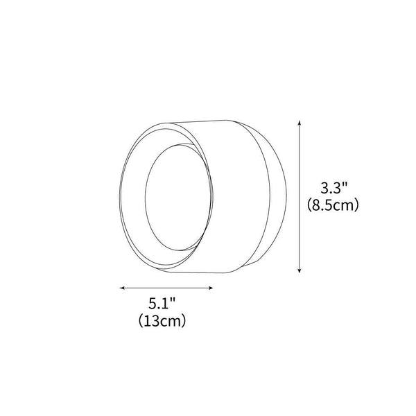 modern amber glass ring led wall sconce
