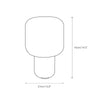 modern amber ribbed glass mushroom table lamp