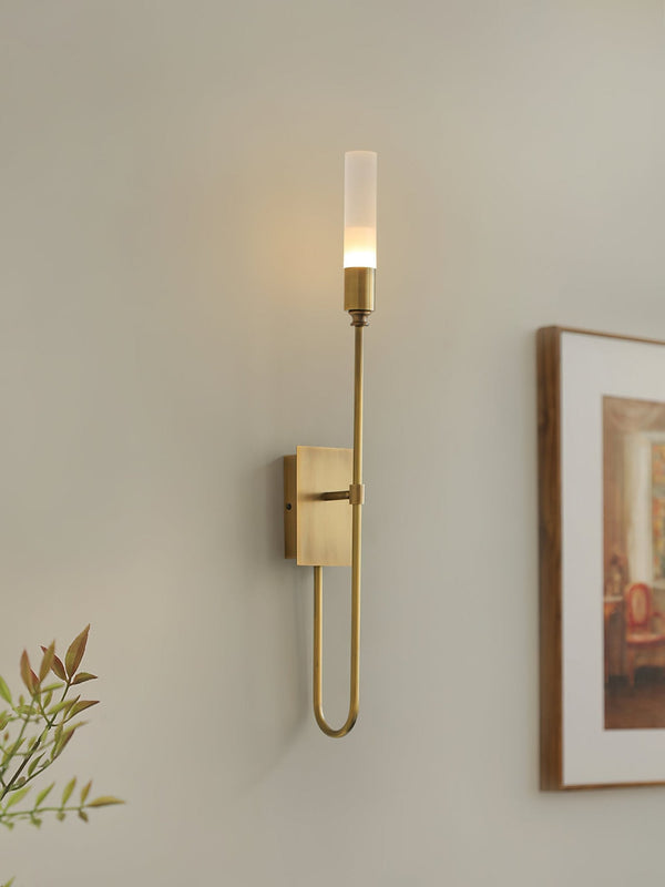 modern antique copper arrow acrylic wall sconce