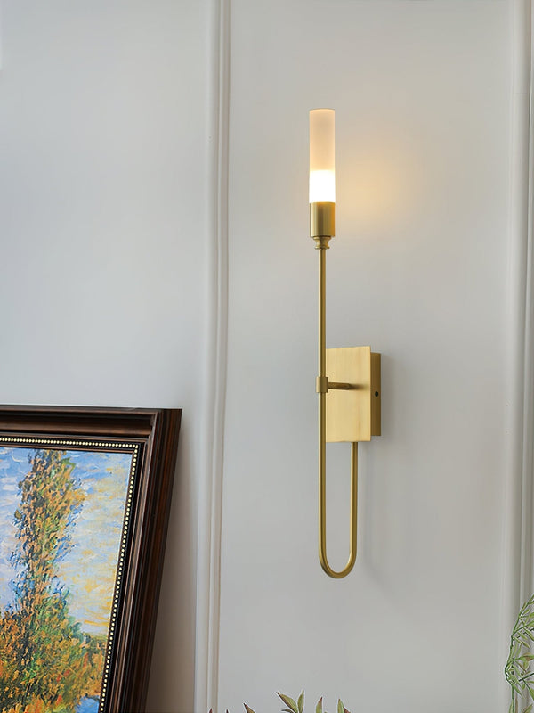 modern antique copper arrow acrylic wall sconce