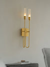modern antique copper arrow acrylic wall sconce