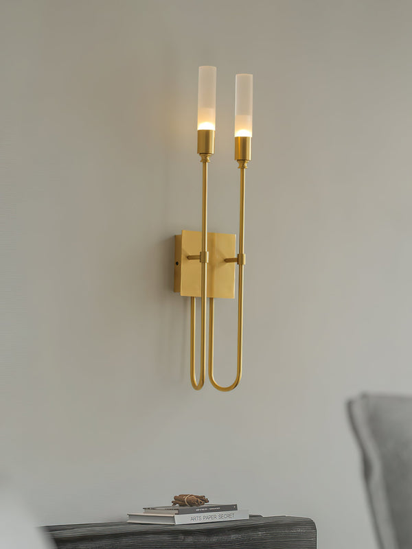 modern antique copper arrow acrylic wall sconce