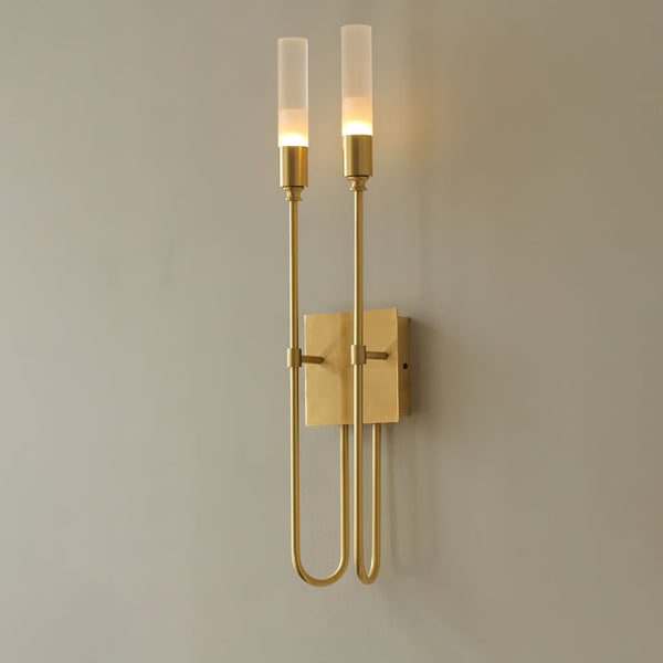 modern antique copper arrow acrylic wall sconce