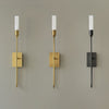 modern antique copper arrow acrylic wall sconce