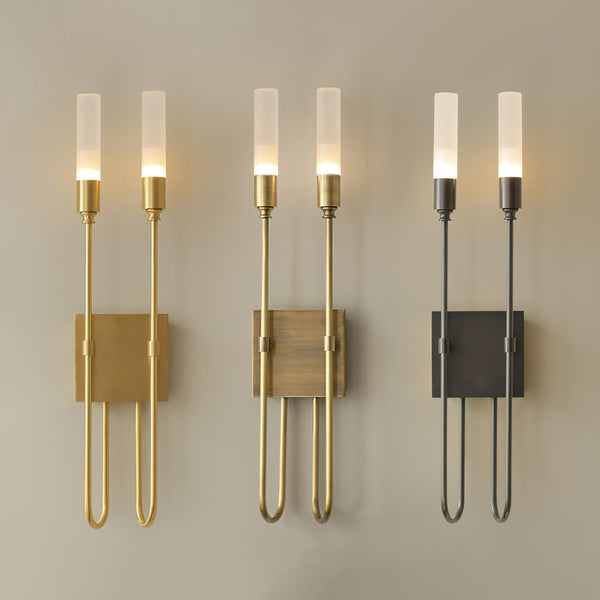 modern antique copper arrow acrylic wall sconce