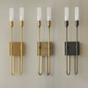 modern antique copper arrow acrylic wall sconce