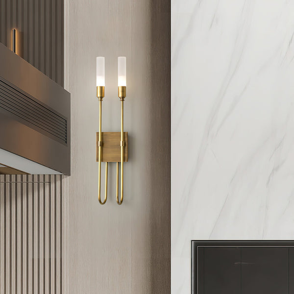 modern antique copper arrow acrylic wall sconce