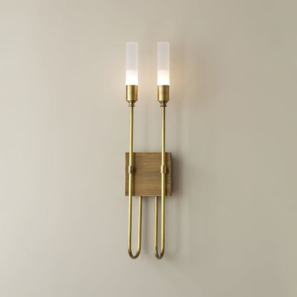 modern antique copper arrow acrylic wall sconce