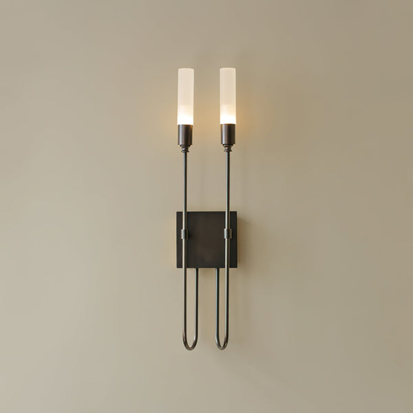 modern antique copper arrow acrylic wall sconce