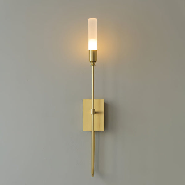 modern antique copper arrow acrylic wall sconce