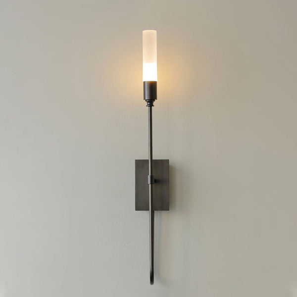 modern antique copper arrow acrylic wall sconce