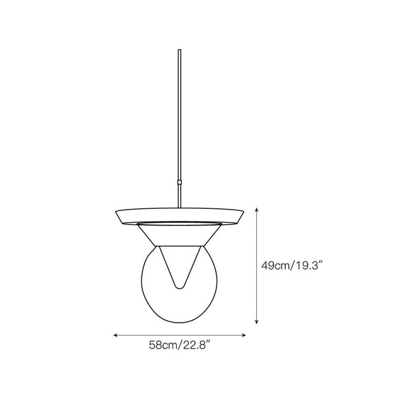 modern art glass pendant lamp