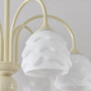 modern beige glass scalloped chandelier