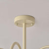 modern beige glass scalloped chandelier