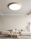 modern beige travertine acrylic flush mount ceiling light