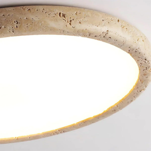 modern beige travertine acrylic flush mount ceiling light