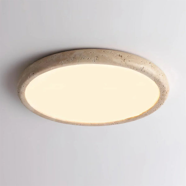modern beige travertine acrylic flush mount ceiling light