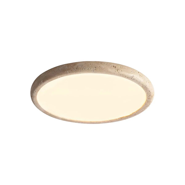 modern beige travertine acrylic flush mount ceiling light