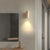 modern beige travertine column led wall lamp