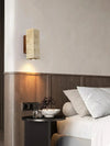 modern beige travertine column led wall lamp