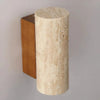 modern beige travertine column led wall lamp