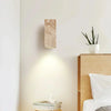modern beige travertine column led wall lamp
