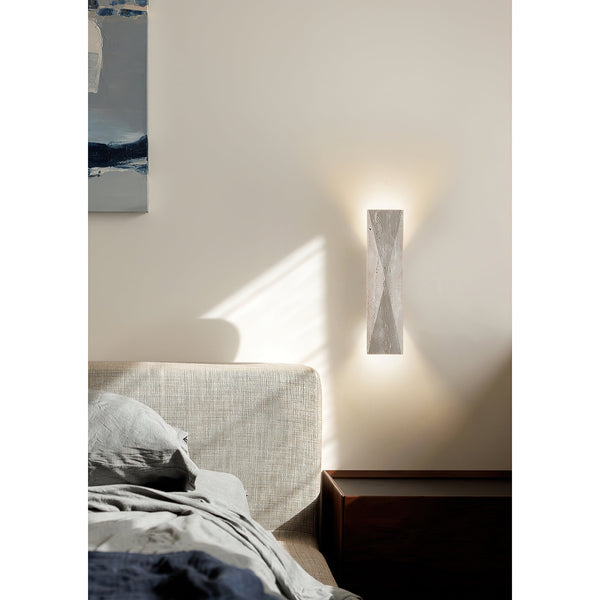 modern beige travertine column wall lamp 2