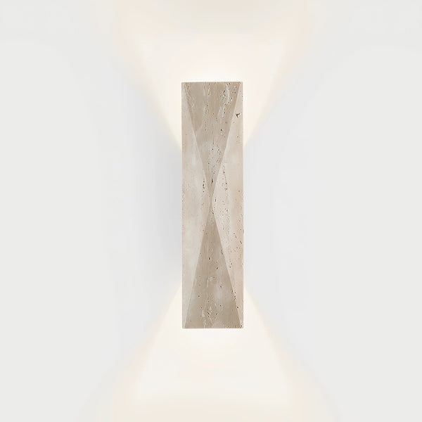 modern beige travertine column wall lamp 2