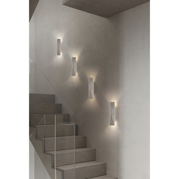 modern beige travertine column wall lamp 2