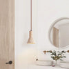 modern beige travertine conical pendant light