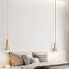 modern beige travertine conical pendant light